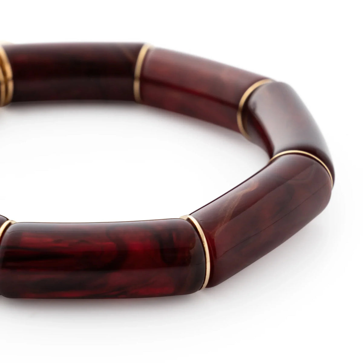 Vanessa Baroni Flex Bracelet in Bordeaux Marble