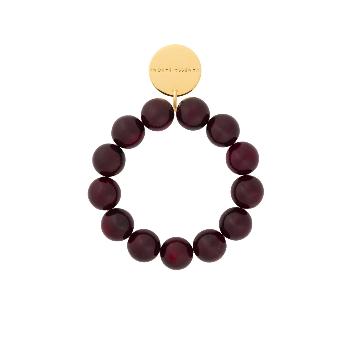 Vanessa Baroni Mini Beads Flex Bracelet in Bordeaux Marble