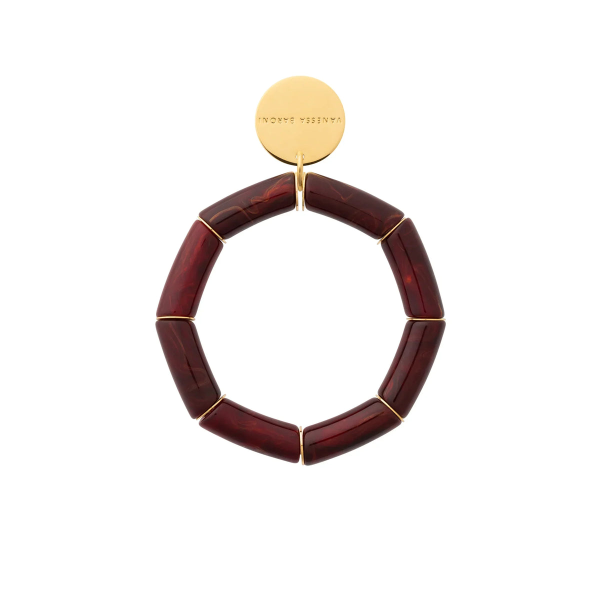 Vanessa Baroni Flex Bracelet in Bordeaux Marble