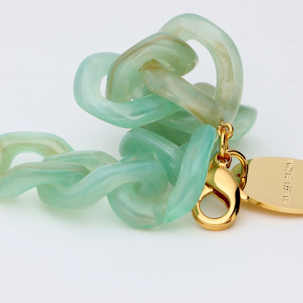 Vanessa Baroni Flat Chain Bracelet in Jade