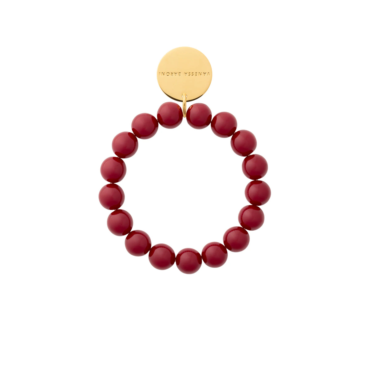 Vanessa Baroni Mini Beads Flex Bracelet in Bordeaux
