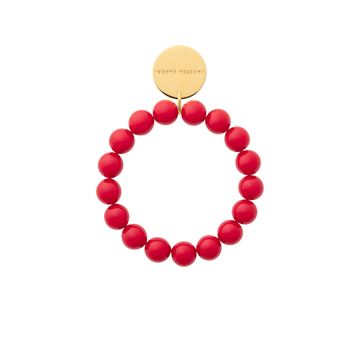 Vanessa Baroni Mini Beads Flex Bracelet in Scarlet
