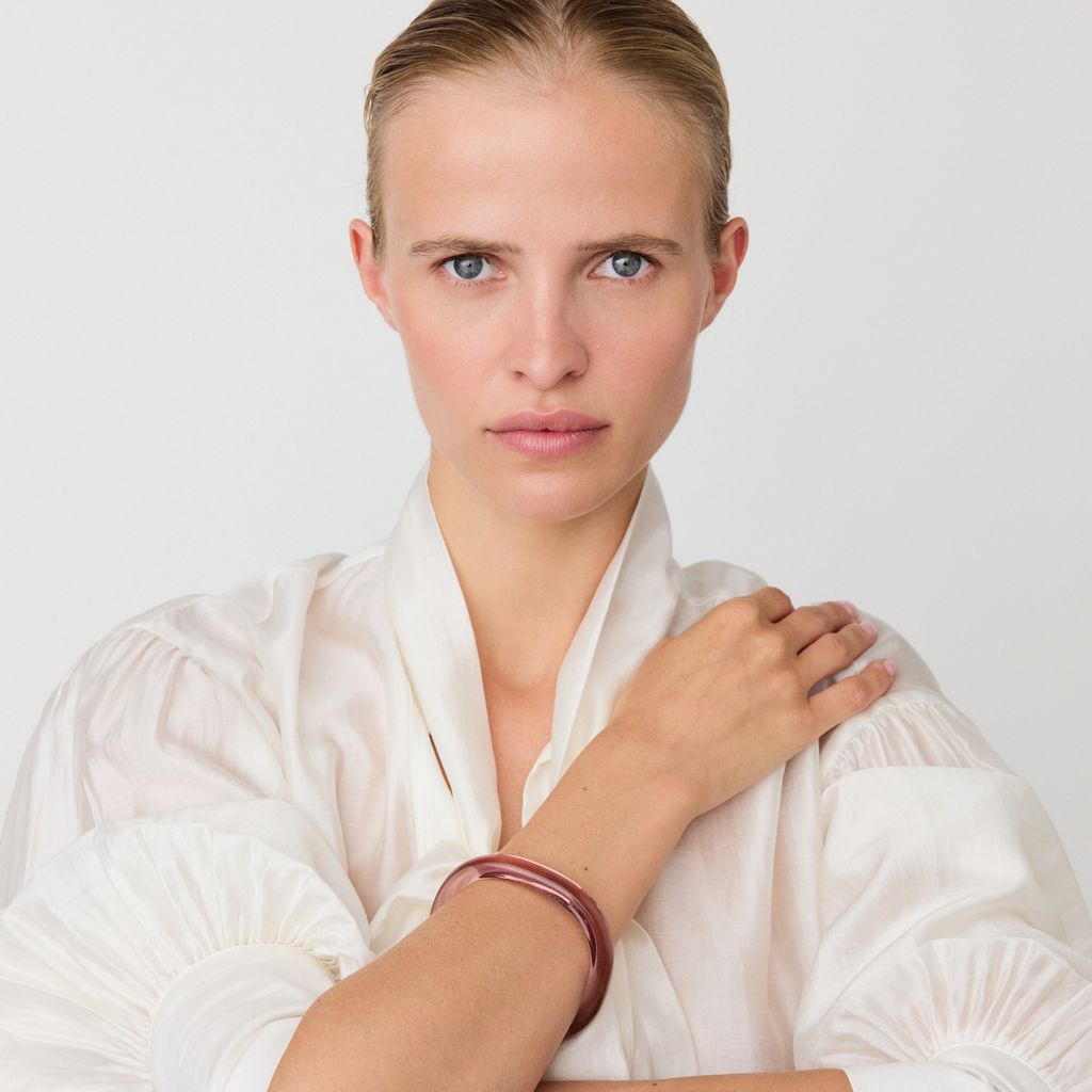 Vanessa Baroni Soft Edge Bangle in Clear taupe