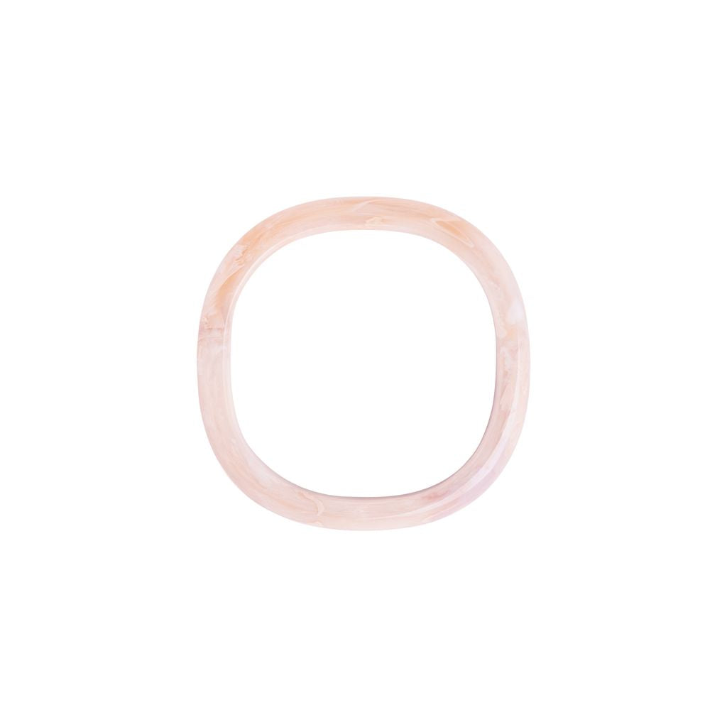 Vanessa Baroni Soft Edge Bangle in Ivory Rose Marble