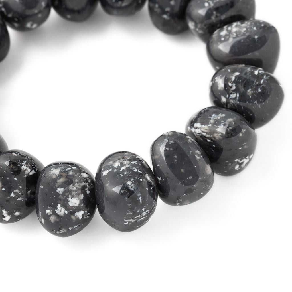 Vanessa Baroni Stone Flex Bracelet in Black Marble