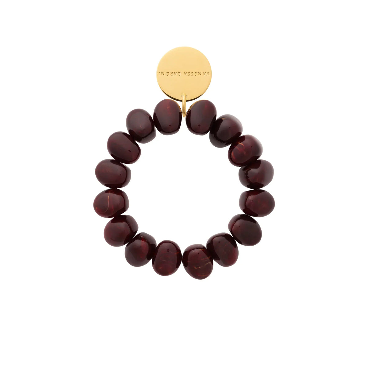 Vanessa Baroni Stone Flex Bracelet in Bordeaux Marble