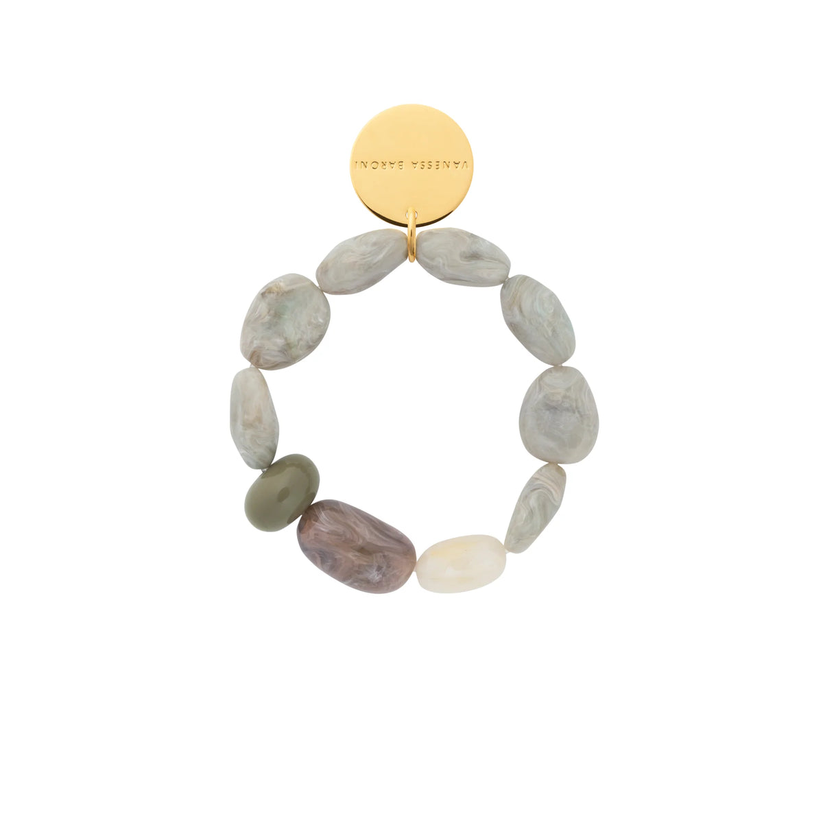 Vanessa Baroni Unique Flex Bracelet in Snow Green Marble