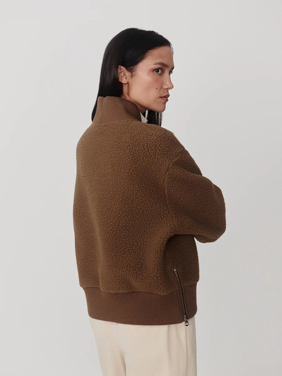 Varley Mumford Half Zip Fleece in Teak Olive