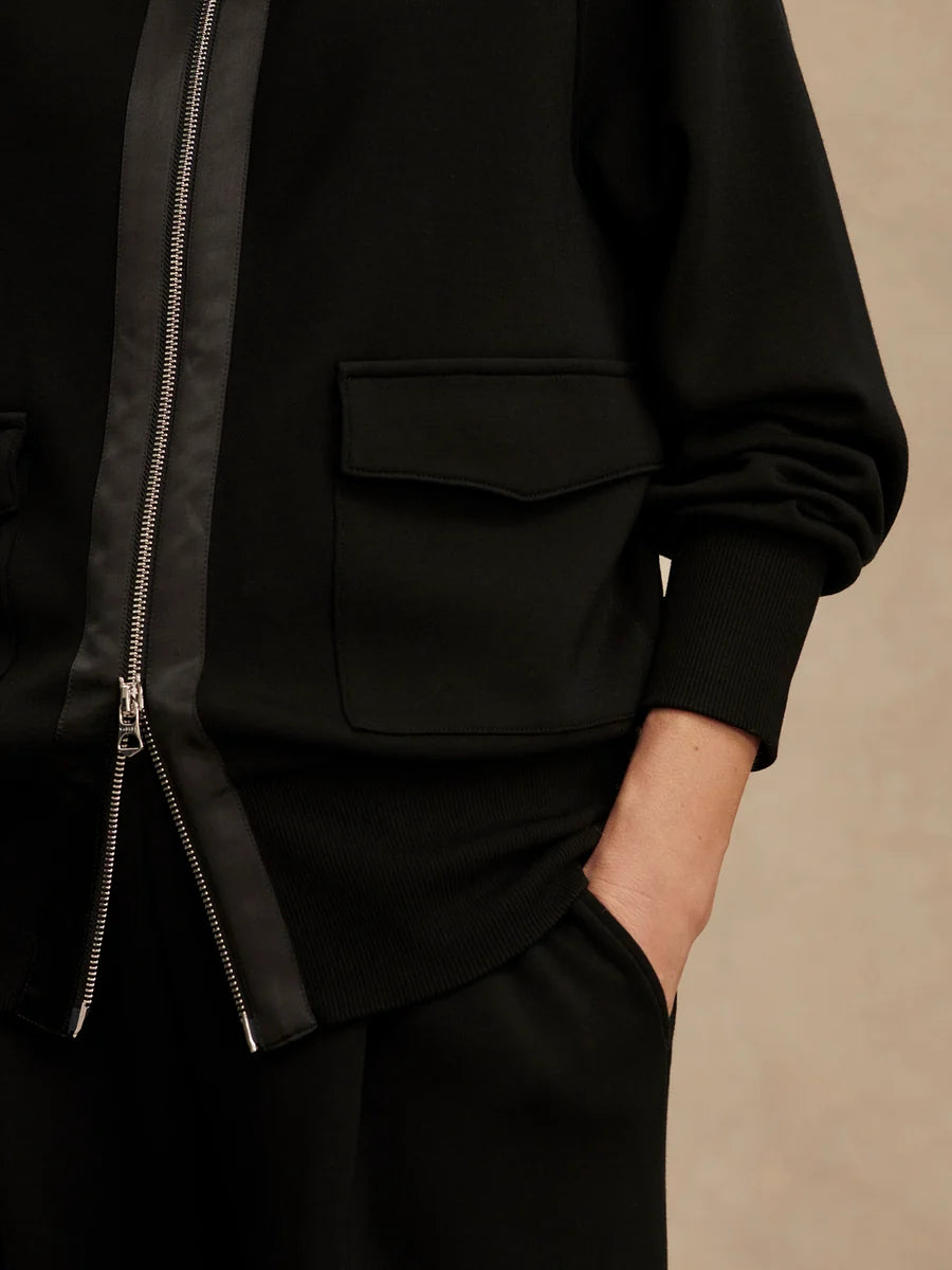 Varley Roxbury Zip Through in Black