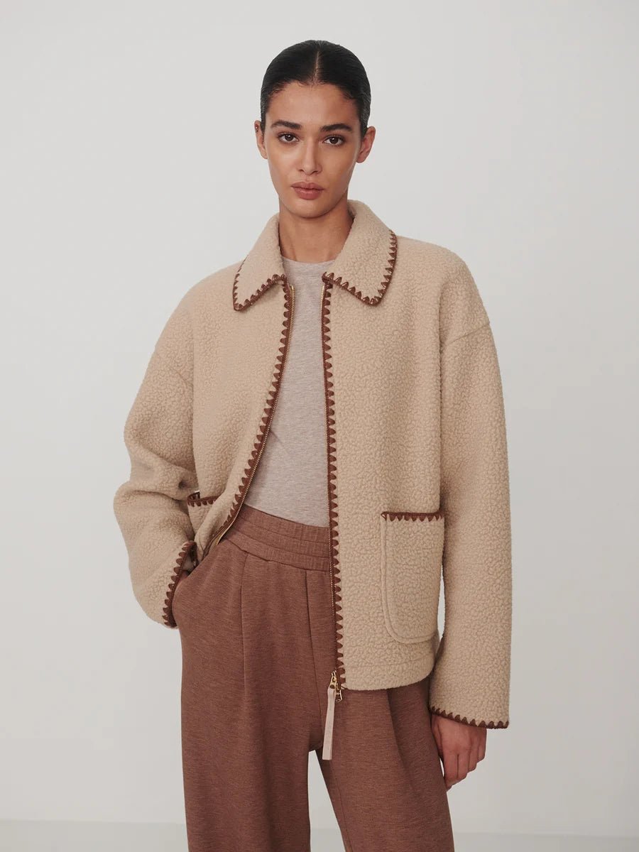 Varley Ruiko Zip Through Fleece in Light