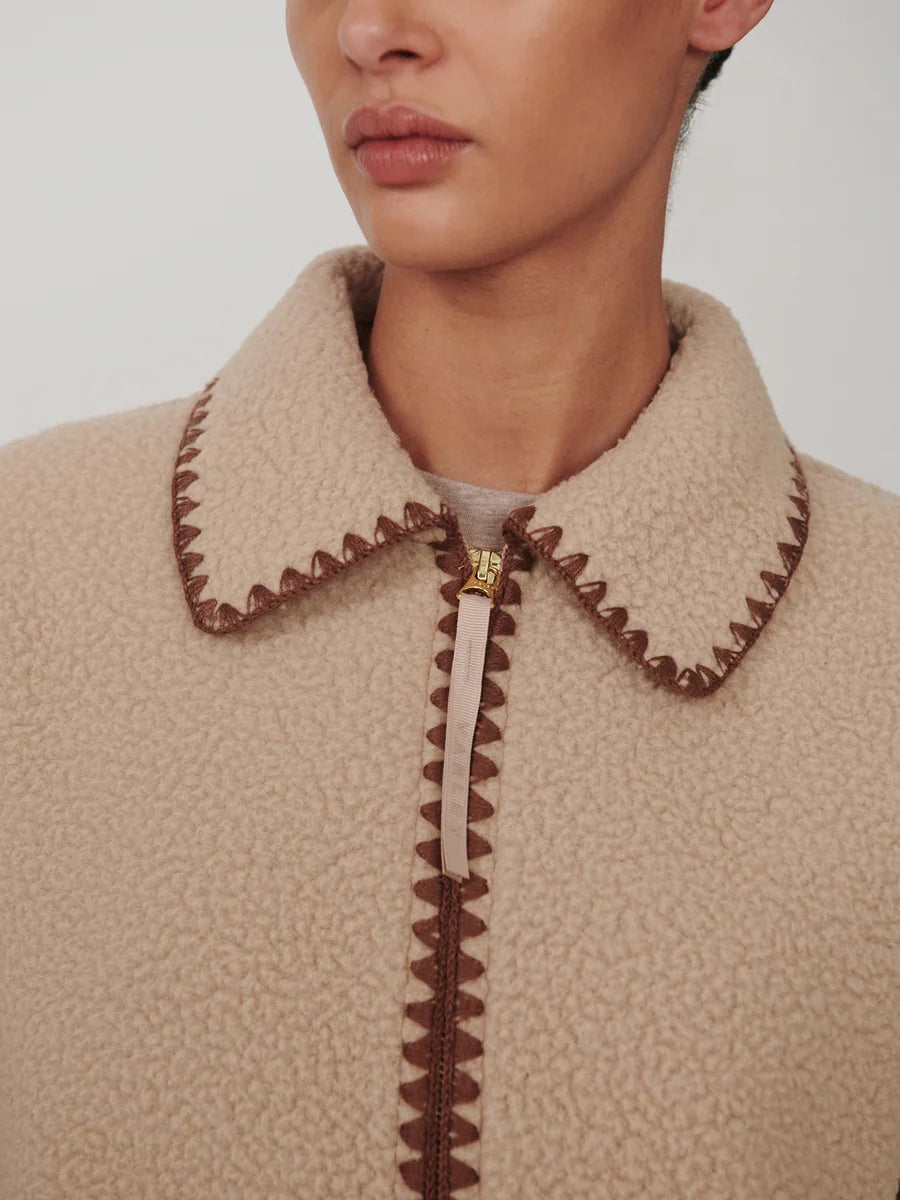 Varley Ruiko Zip Through Fleece in Light