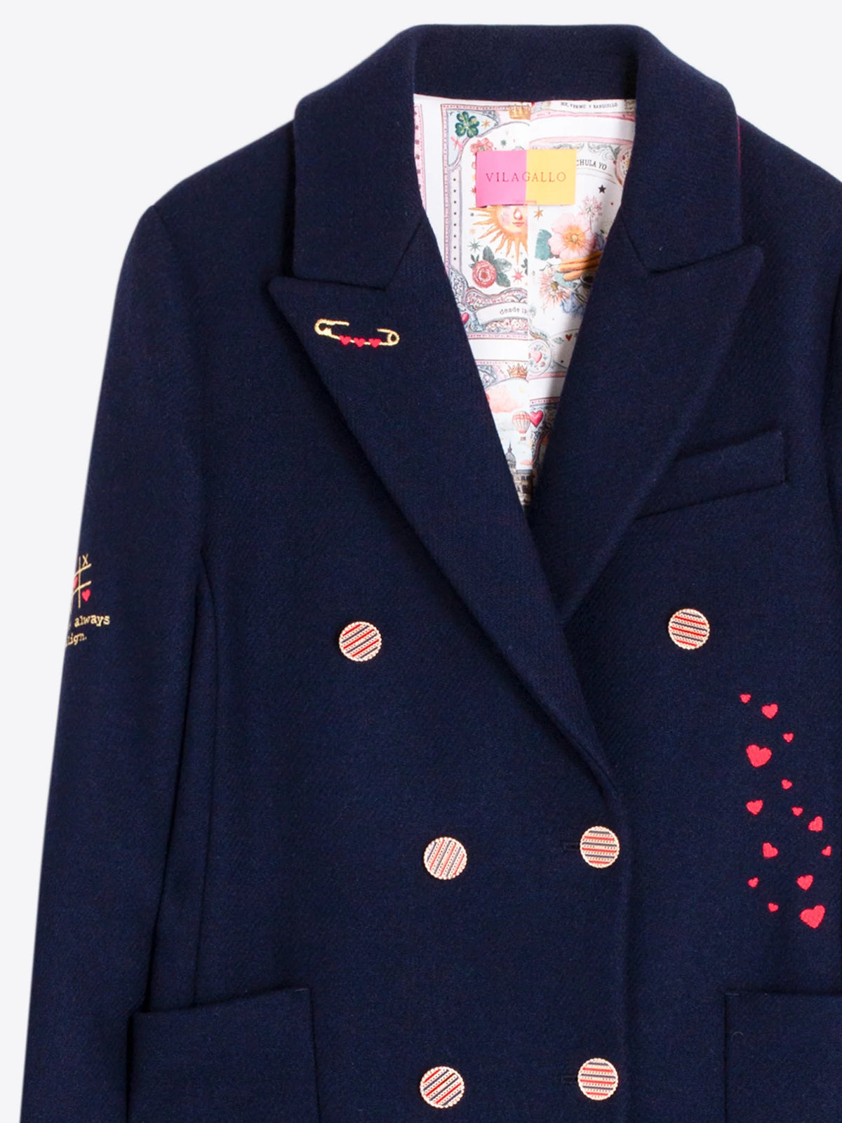 Vilagallo Blazer in Navy 33744