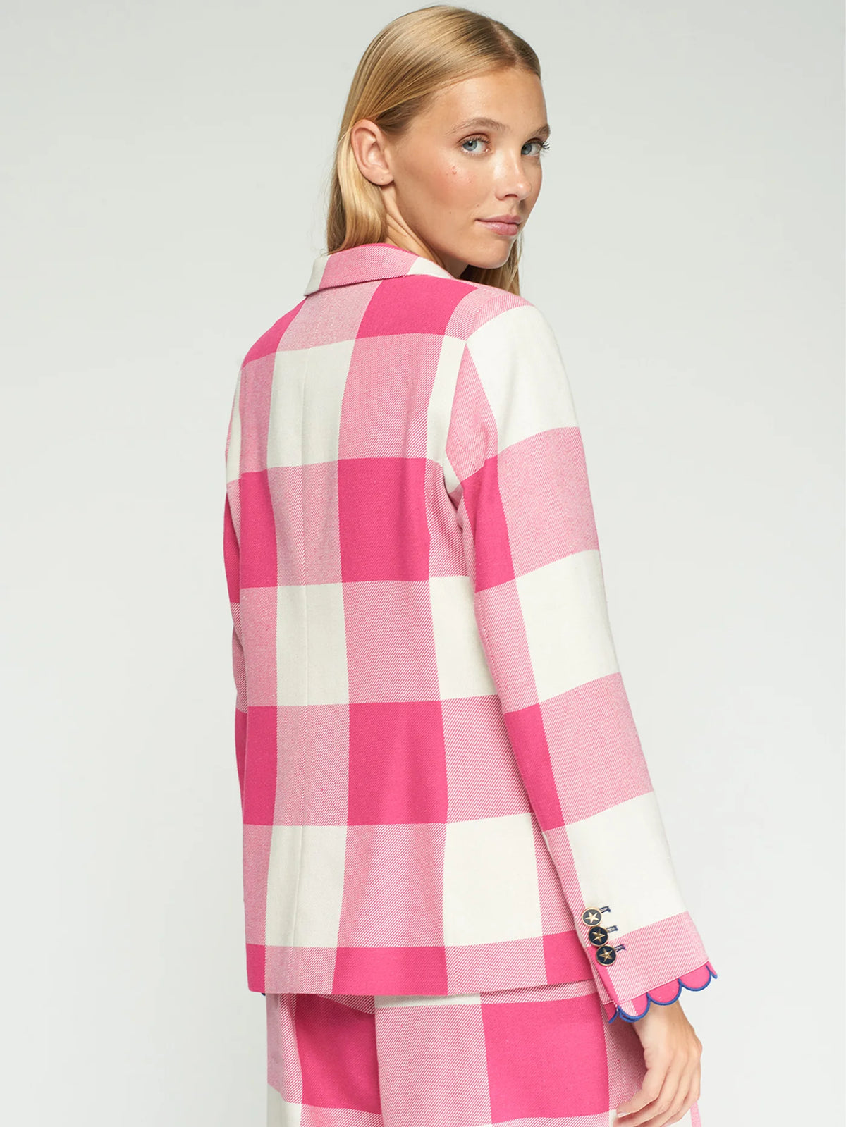Vilagallo Pink Check Blazer