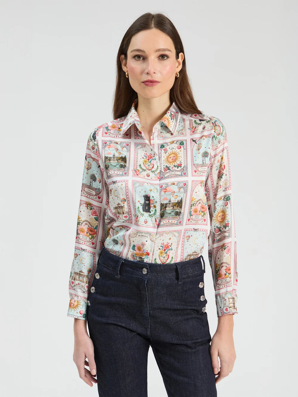 Villigallo Printed Madrid Twill Shirt 33787