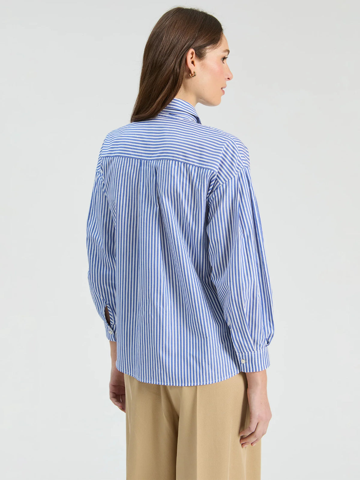 Vilagallo Blue and White Striped Shirt with tie 33818