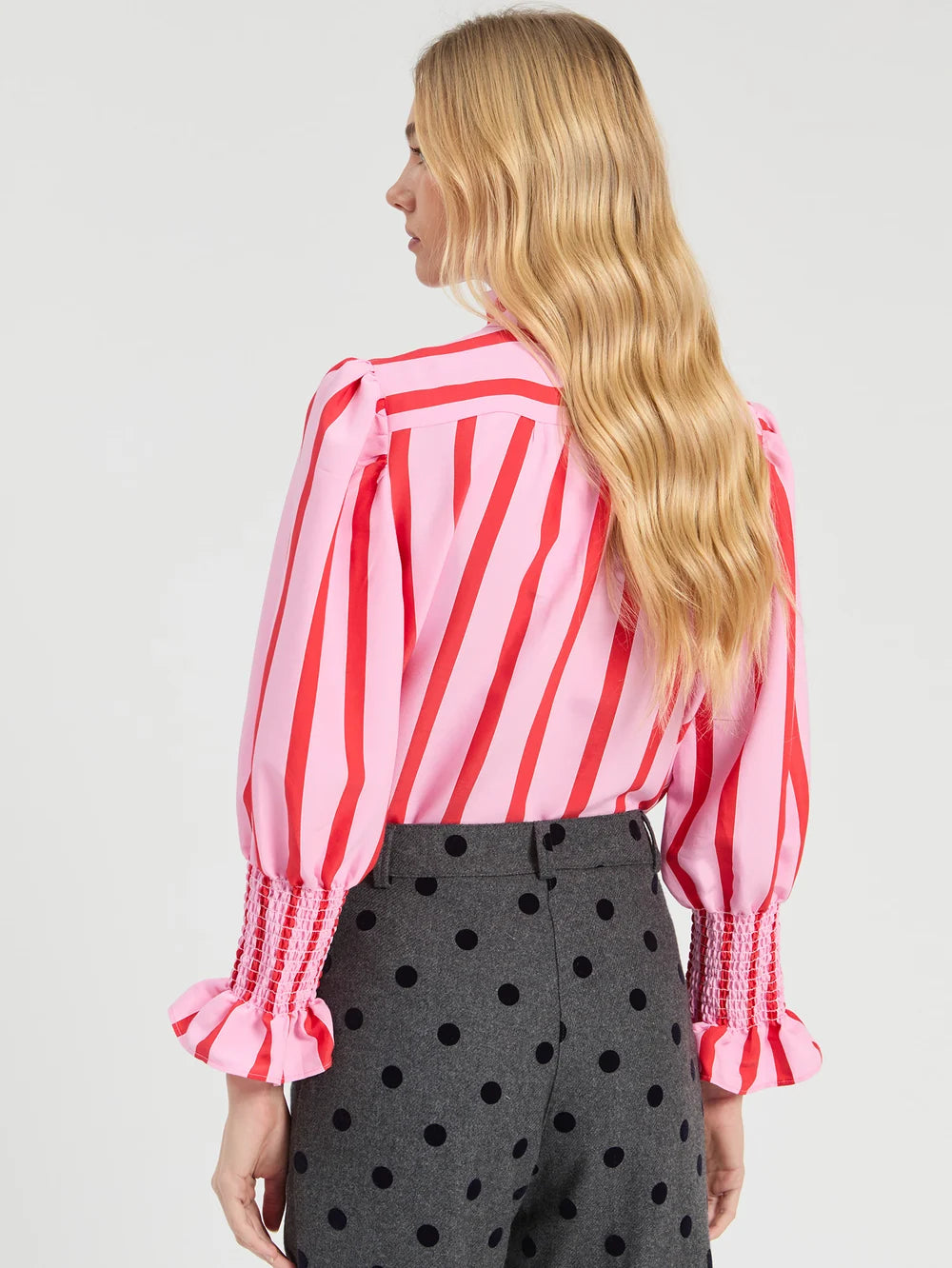 Villigalo Striped Shirt in Red and Pink