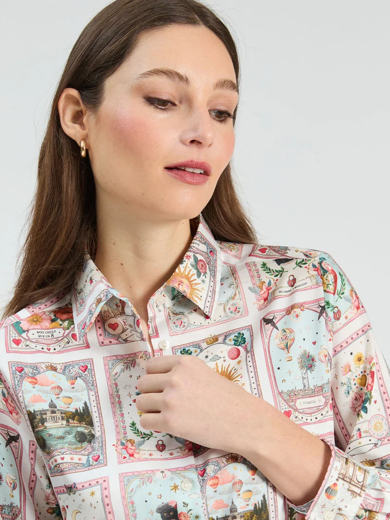 Villigallo Printed Madrid Twill Shirt 33787