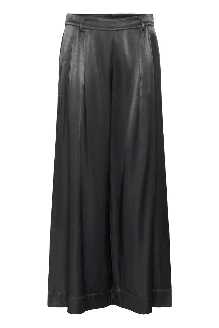 My Essential Wardrobe Estelle Wide Trousers in Asphalt